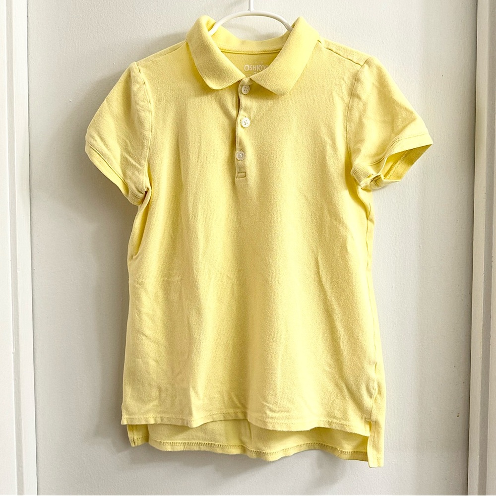 OshKosh Pale Yellow Uniform Polo Girls size 12
